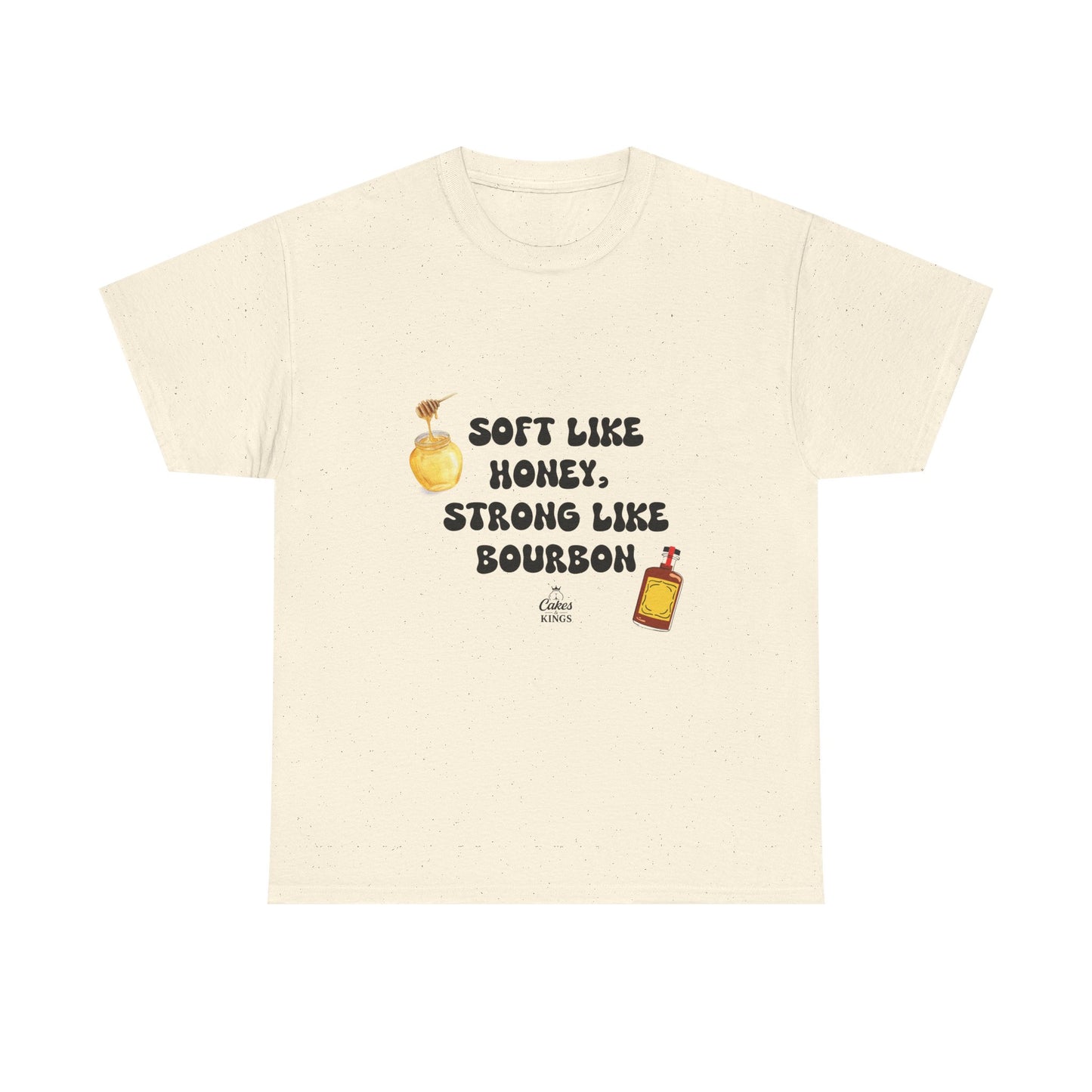 Soft Like Honey, Strong Like Bourbon Tee - Unisex Cotton T-Shirt, Casual Wear, Gift for Friends, Birthday, Unique Quote Shirt