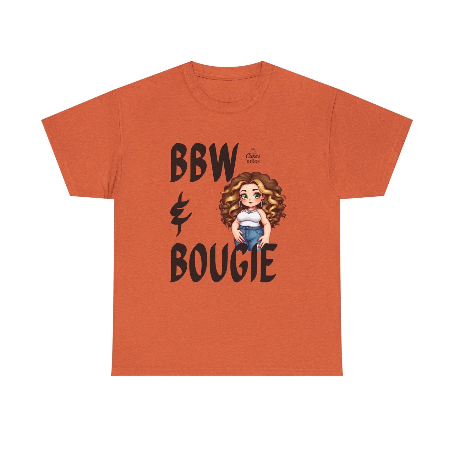 Chic BBW & Bougie Tee | Unisex Heavy Cotton Shirt, Plus-Size Fashion, Trendy Streetwear, Gift for Her, Casual Everyday Wear