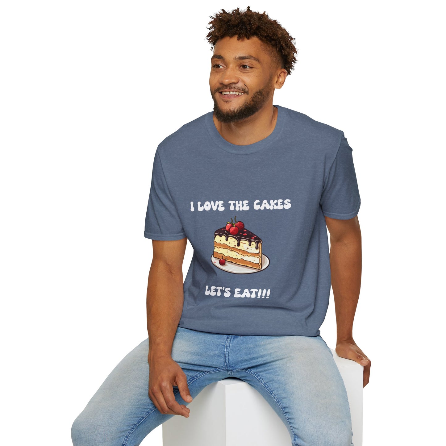 Cake Lovers' Unisex T-Shirt, I Love the Cakes Tee, Dessert Lover Gift, Birthday Celebration Apparel, Gift for Foodies, Sweet Treats Shirt