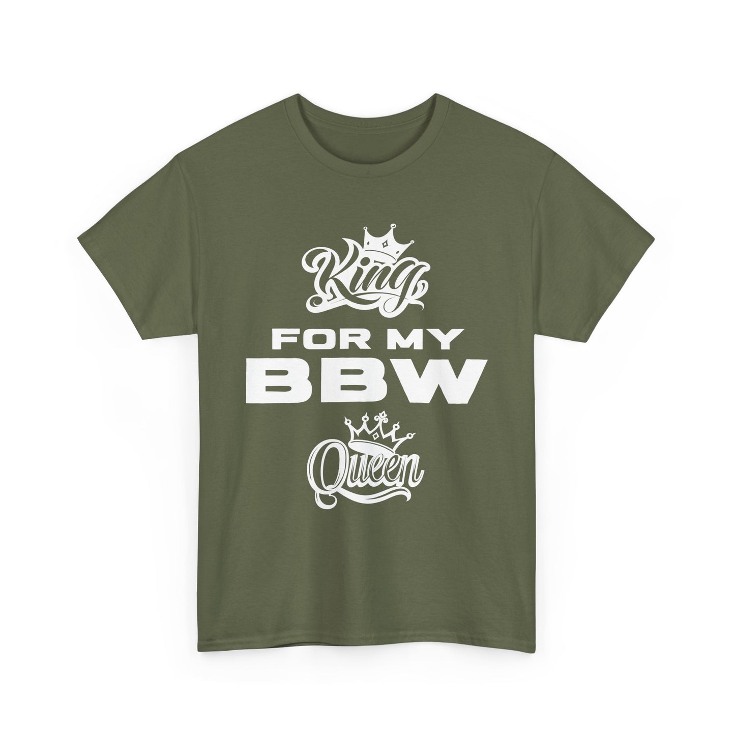 BBW King Unisex Tee, Funny Couple T-Shirt, Gift for Him, Birthday Shirt, Casual Wear for Fun Celebrations, Plus Size Tee