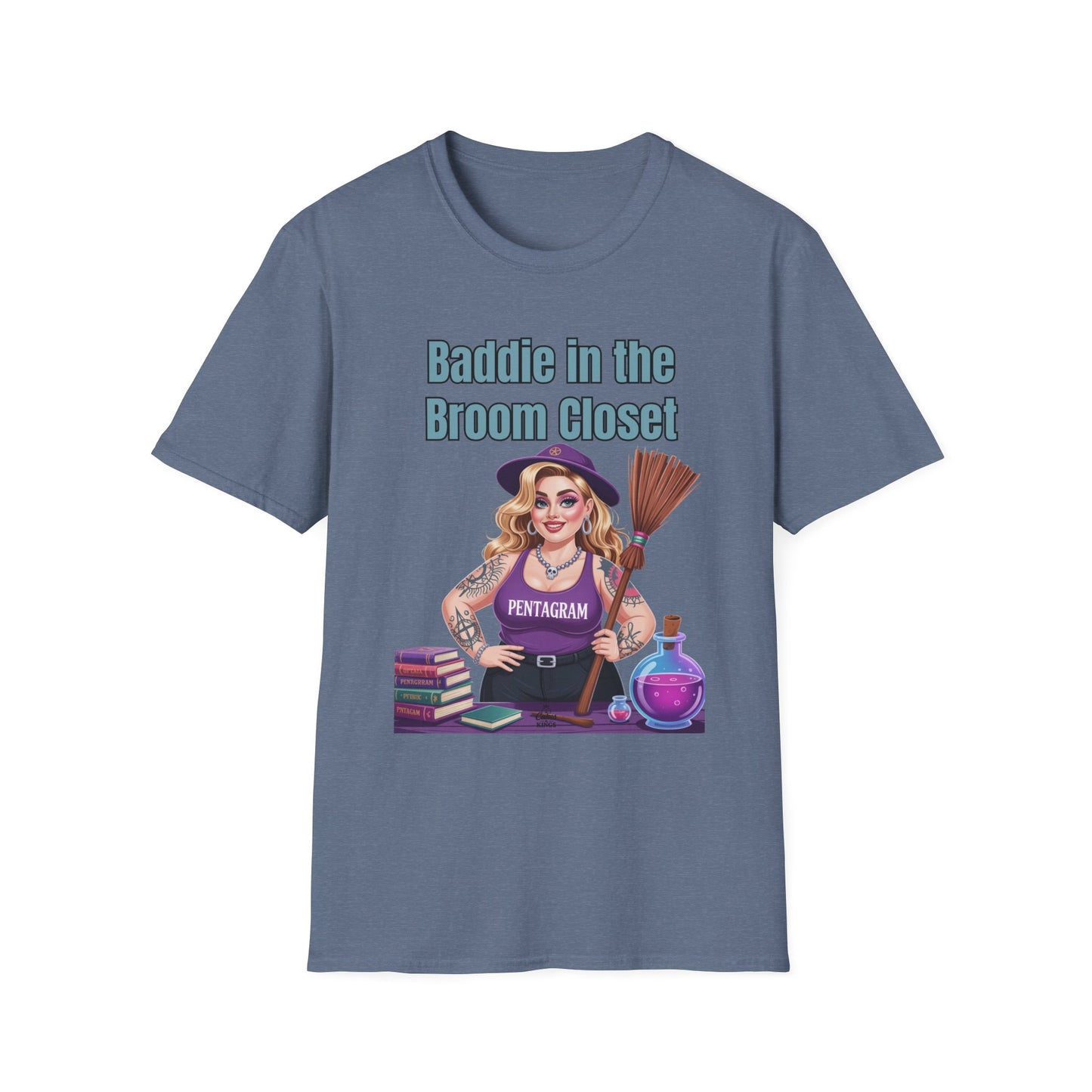 Baddie in the Broom Closet T-Shirt, Funny Witch Tee, Halloween Apparel, Gift for Witches, Unisex Graphic Tee