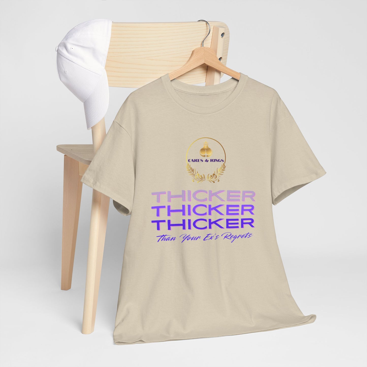 Thicker Than Your Ex T-Shirt, Unisex Heavy Cotton Tee, Funny Graphic Tee, Casual Wear, Gifts for Friends, Birthday Gift, Humor Apparel