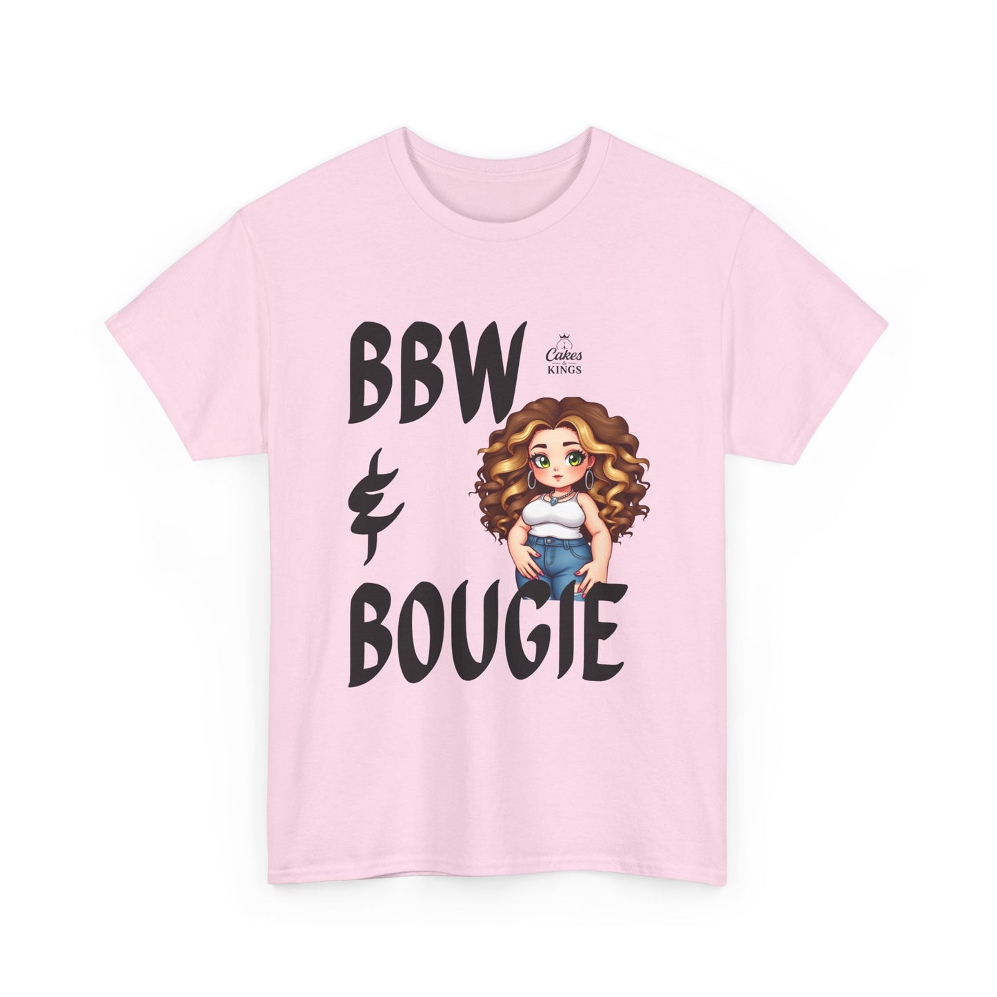 Chic BBW & Bougie Tee | Unisex Heavy Cotton Shirt, Plus-Size Fashion, Trendy Streetwear, Gift for Her, Casual Everyday Wear