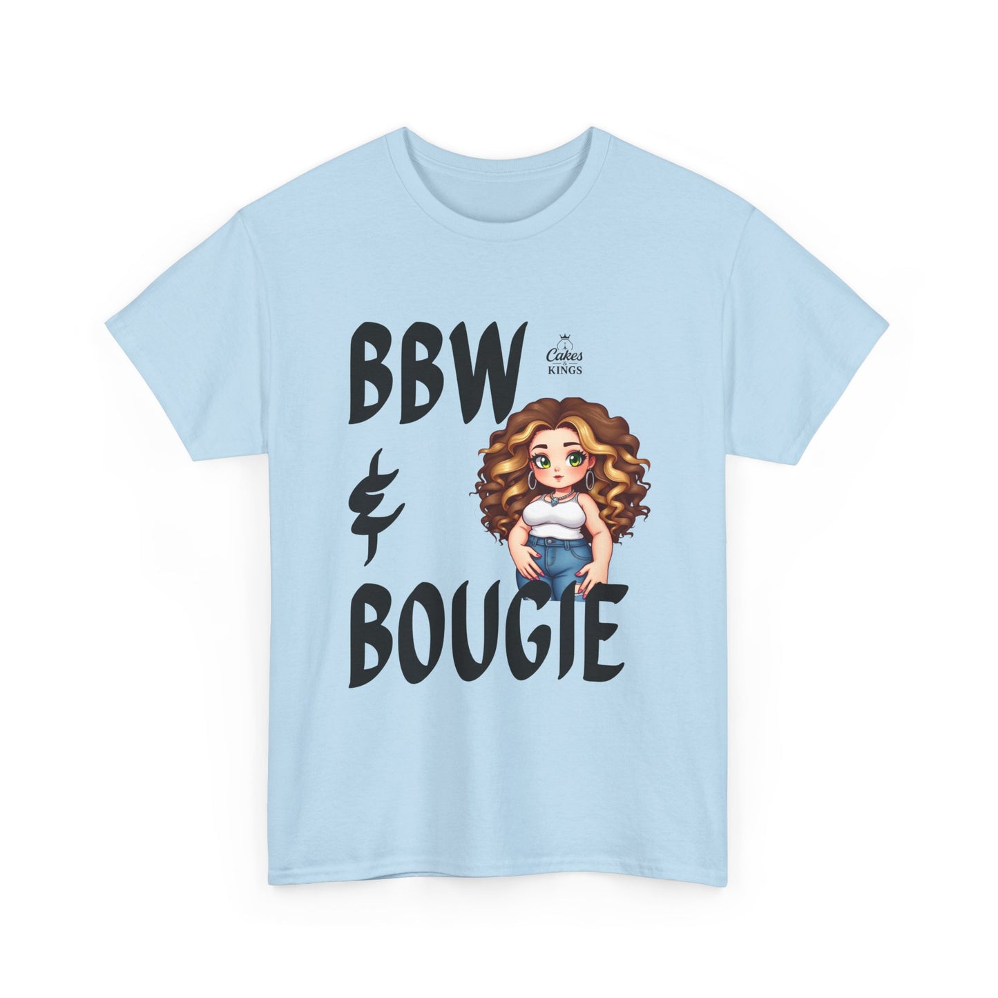 Chic BBW & Bougie Tee | Unisex Heavy Cotton Shirt, Plus-Size Fashion, Trendy Streetwear, Gift for Her, Casual Everyday Wear