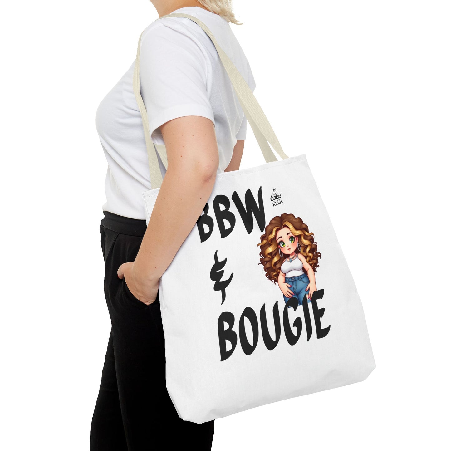 Chic BBW & Bougie Tote Bag for Everyday Use, Stylish Shopping, Gift for Her, Fashion Accessory, Cute Graphic Bag