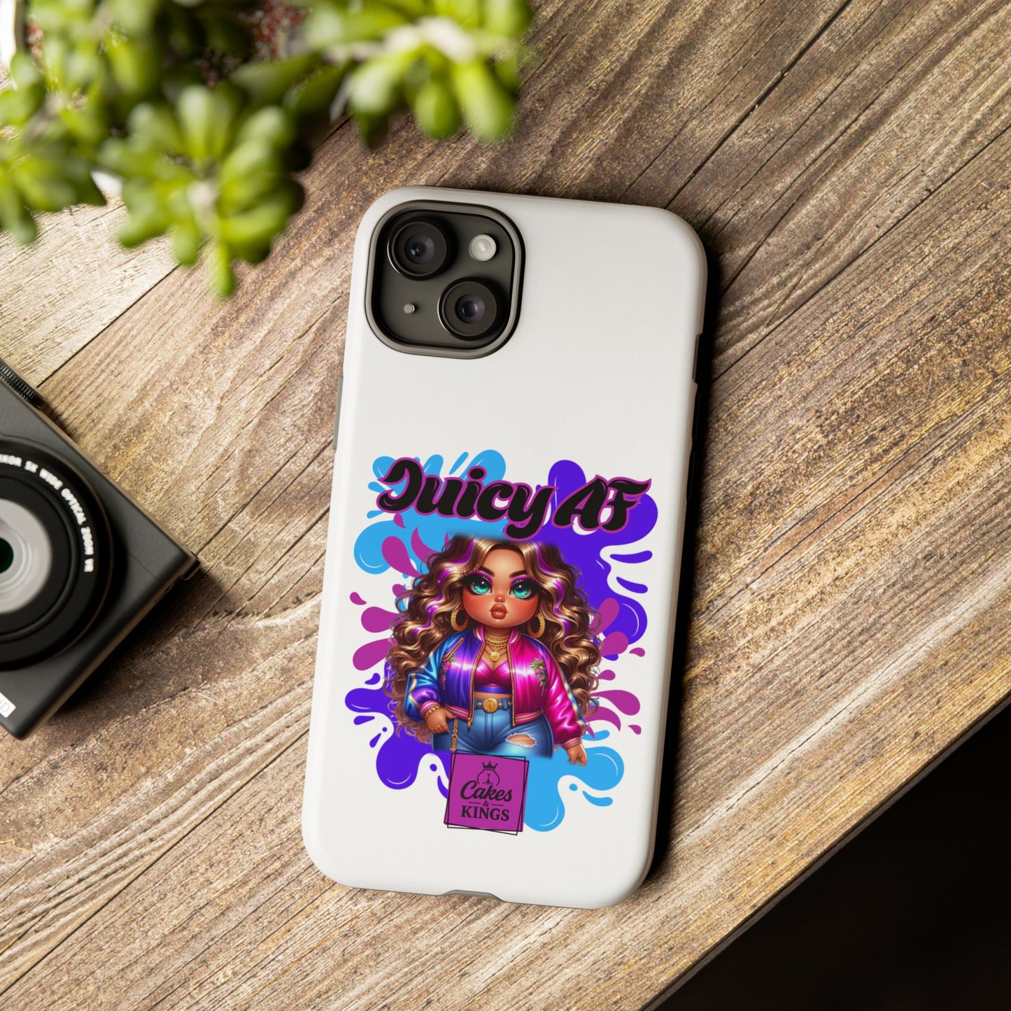 Juicy AF Phone Case, Trendy Phone Cover, Stylish Smartphone Accessory, Unique Gift for Her, Fun Pop Art Case