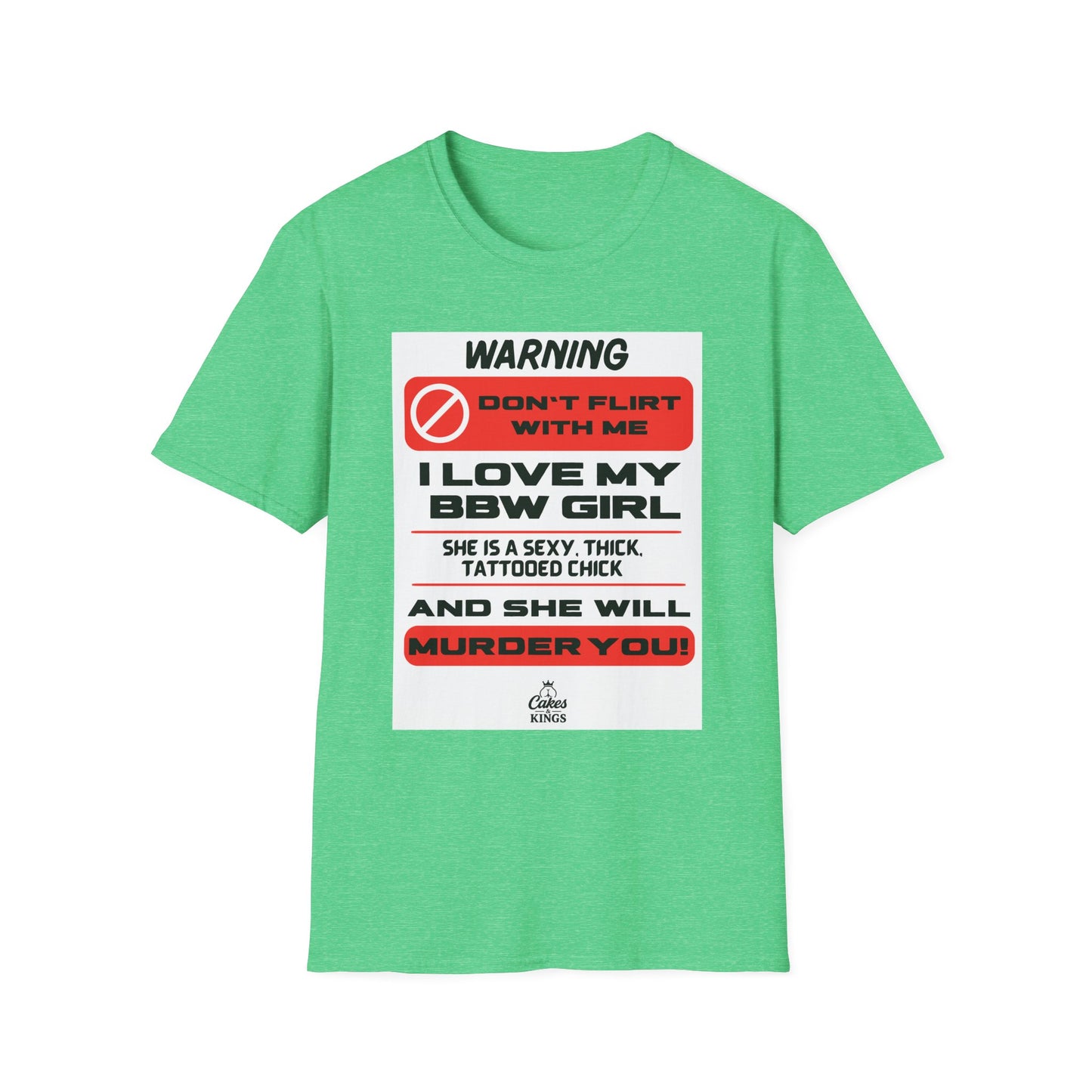 Softstyle T-Shirt with Bold Statement, Funny Graphic Tee, Gift for him, BBW Lover, Unisex Clothing