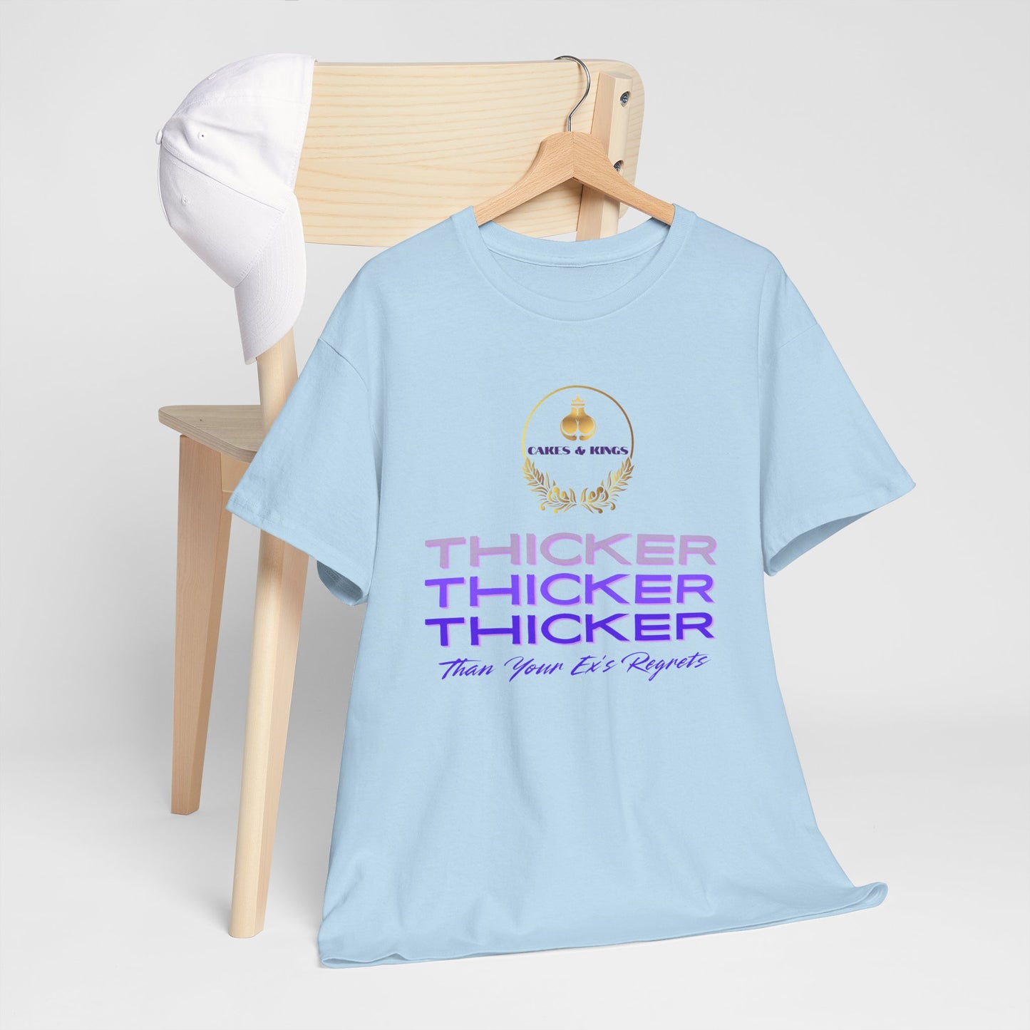 Thicker Than Your Ex T-Shirt, Unisex Heavy Cotton Tee, Funny Graphic Tee, Casual Wear, Gifts for Friends, Birthday Gift, Humor Apparel